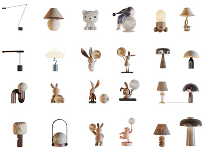 现代卡通小熊 兔子装饰灯 台灯