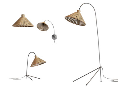 现代木色灯罩吊灯 台灯 壁灯 落地灯