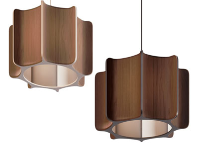 侘寂风实木灯罩吊灯