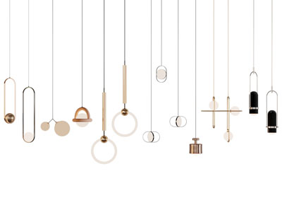 现代垂线吊灯