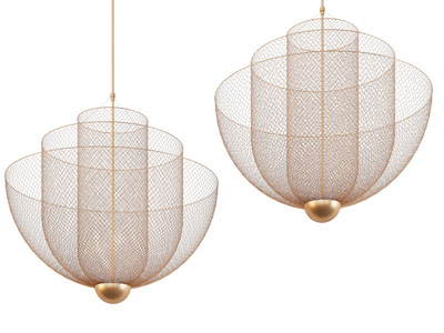 现代轻奢网状灯罩吊灯