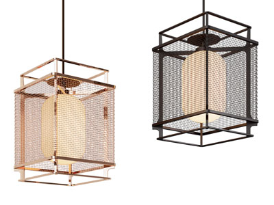 新中式金属网灯罩吊灯