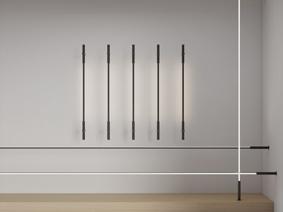 现代线形壁灯 天际灯 钢带灯