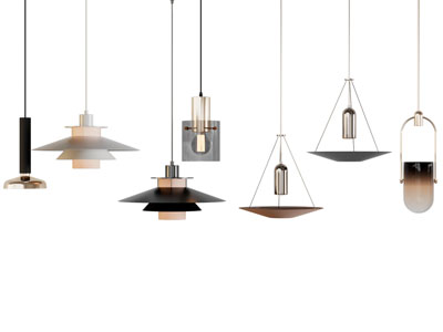 现代垂线吊灯
