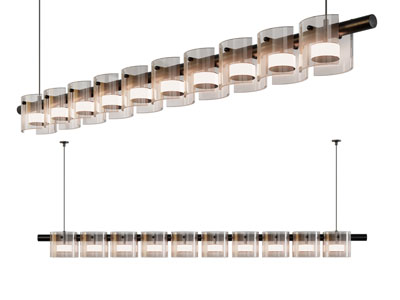 现代柱形灯罩吊灯