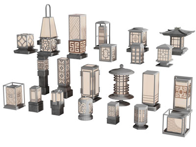 新中式地灯 草坪灯 装饰灯