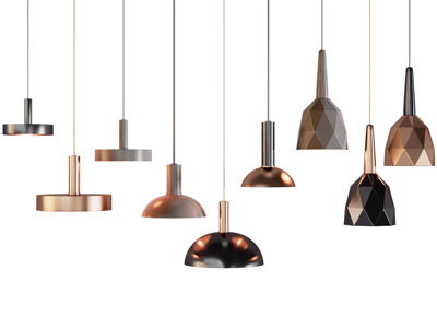 现代金属垂线吊灯