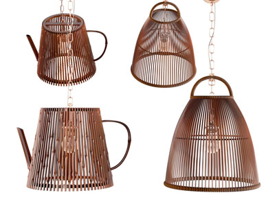 新中式茶壶造的镂空吊灯