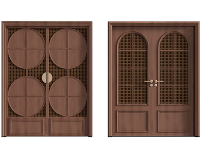 法式中古风实木双开门 大门