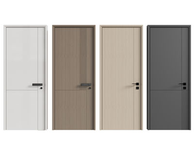 现代实木门 单扇平开门