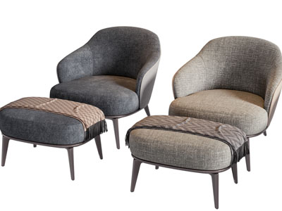 现代休闲椅子 脚踏