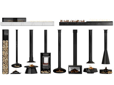 现代壁炉火炉 柴火