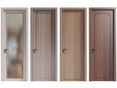 新中式单扇平开门 木门