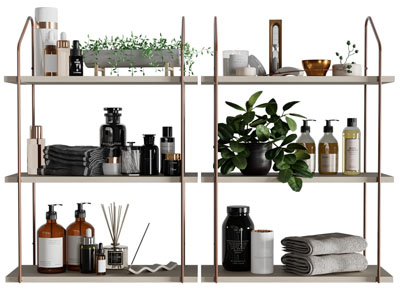 现代轻奢洗漱用品 香薰 毛巾卫浴柜架