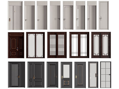 新中式子母入户平开门 推拉门 玻璃门 木门