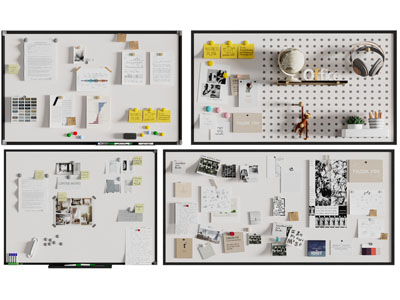 现代洞洞眼墙面收纳架 便签白板 墙饰