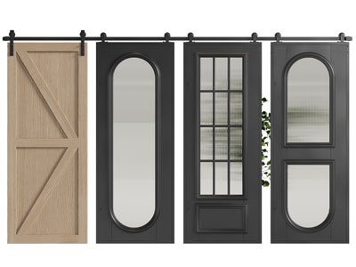 法式玻璃推拉门 实木门