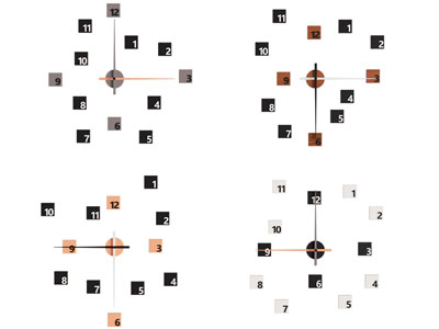 现代抽象无边框钟表 墙饰3d模型 现代抽象无边框钟表 墙饰