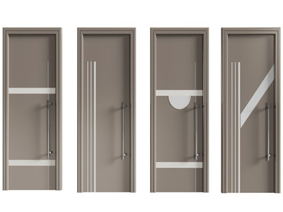 现代单扇平开门 木门