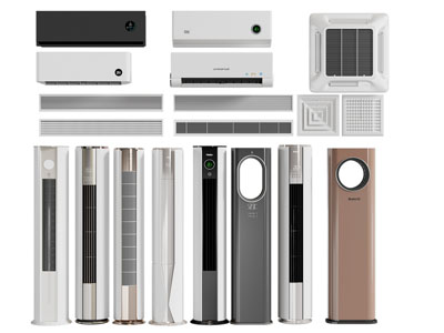 现代柱形 壁挂式 中央空调3d模型 现代柱形 壁挂式 中央空调