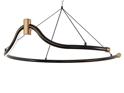 现代金属线条吊灯