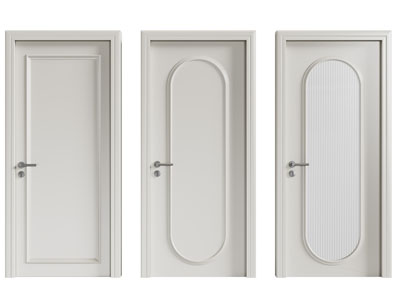 现代单扇平开门 木门