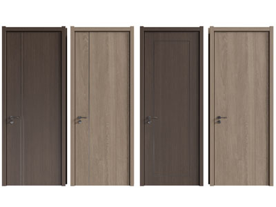 现代单扇平开门 木门