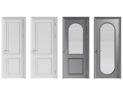 法式木门 玻璃平开门