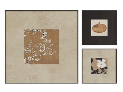 新中式中古风装饰挂画3d模型 新中式中古风装饰挂画