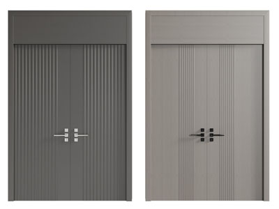 现代双开门 木门 大门