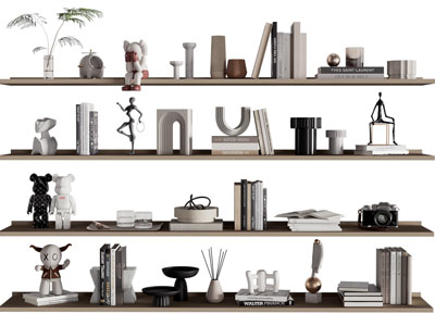 现代书本 雕塑摆件组合
