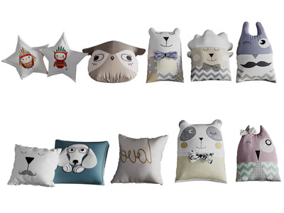 现代卡通动物造的靠垫抱枕