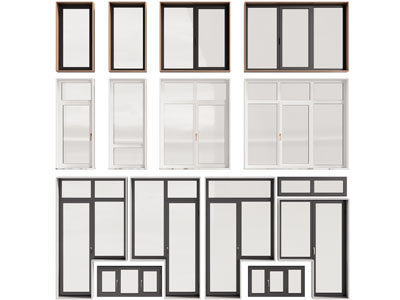 现代平开窗户 推拉窗户