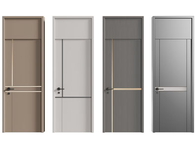 现代单扇平开门 木门