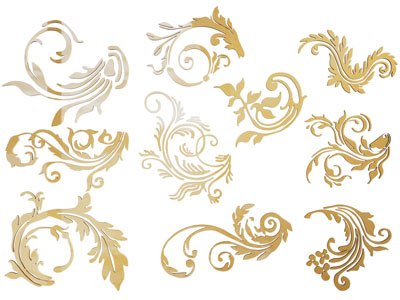 欧式花草植物雕花