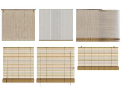 现代竹帘 拉帘 卷帘 窗帘3d模型 现代竹帘 拉帘 卷帘 窗帘
