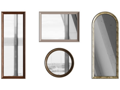 现代方形 圆形装饰镜子 墙饰