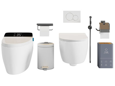 现代智能马桶 垃圾桶