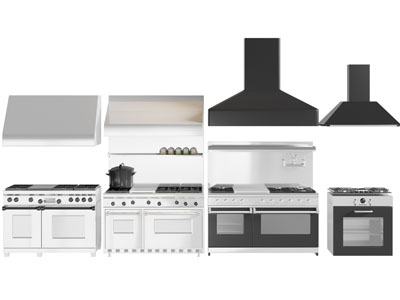 现代集成灶 抽油烟机 厨房电器3d模型 现代集成灶 抽油烟机 厨房电器