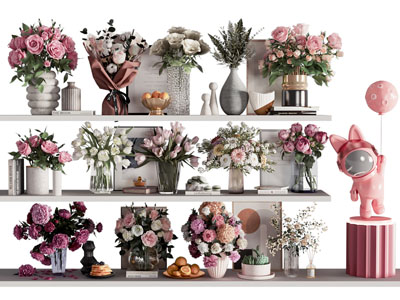 现代花瓶花卉摆件组合