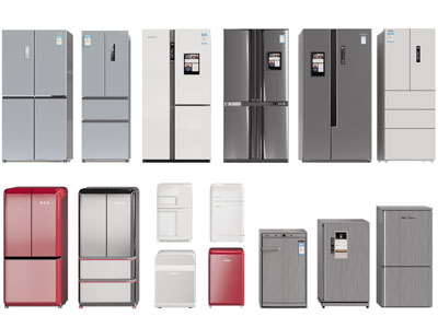 现代电冰箱3d模型 现代电冰箱