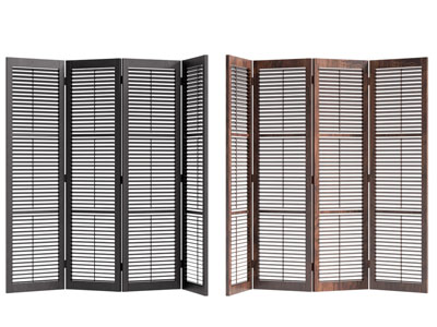 现代中古风实木边框屏风