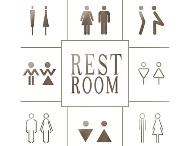 现代卫生间标识 指示牌 门牌