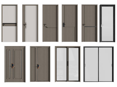 新中式单扇平开门 木门 推拉门