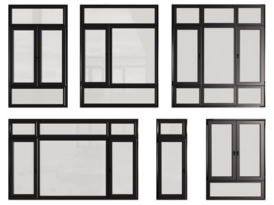现代平开窗户