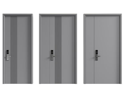 现代带密码锁的入户平开门