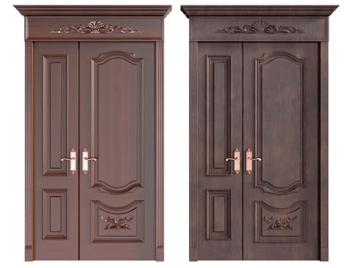 欧式实木平开门