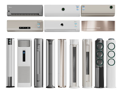 现代柱形空调 壁挂式空调3d模型 现代柱形空调 壁挂式空调