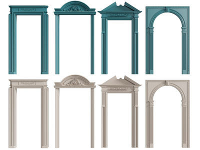 欧式门套 垭口3d模型 欧式门套 垭口