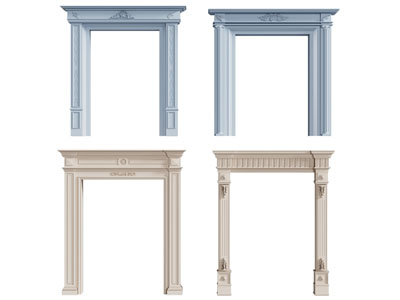 欧式门套 垭口3d模型 欧式门套 垭口